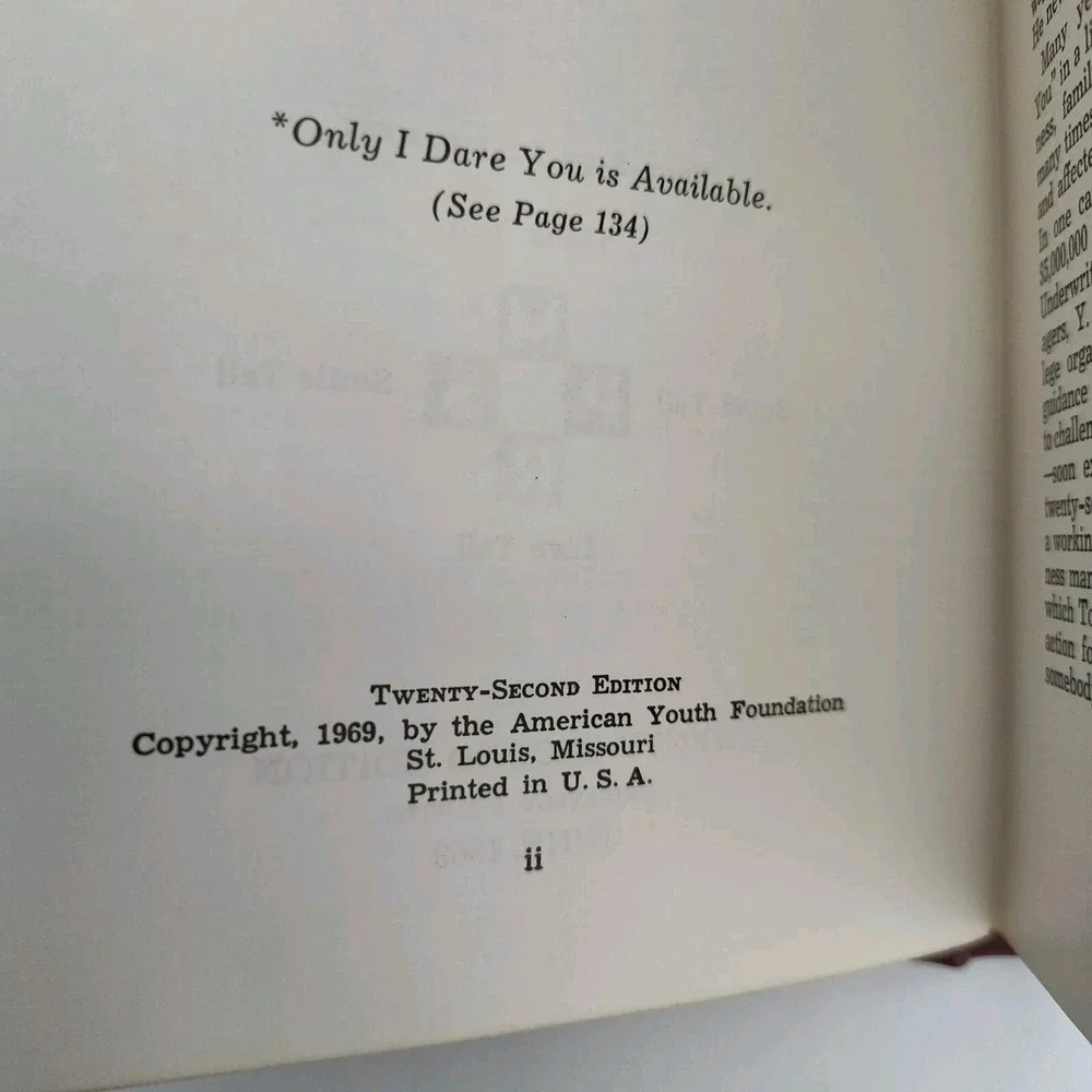 1969 I Dare You! by William H. Danforth Hardcover BOOK 22th‎ Edition📸SEE📸